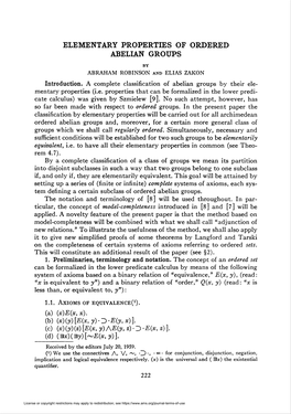 Elementary Properties of Ordered Abelian Groups
