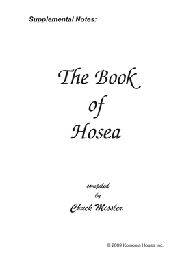 Book-Of-Hosea-Missler.Pdf