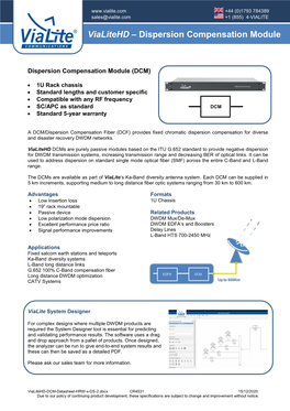 Dispersion Compensation Module