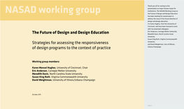 Strategies for Assessing the Responsiveness of Design Programs to the Context of Practice