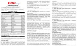 ECO Cup One Step Drug Test Forensic Insert