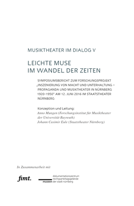 Leichte Muse Im Wandel Der Zeiten