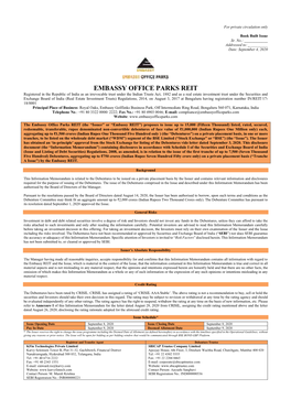 Embassy Office Parks Reit