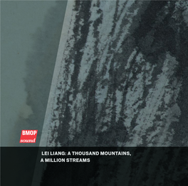 LEI LIANG: a THOUSAND MOUNTAINS, a MILLION STREAMS LEI LIANG B