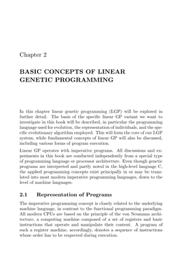 Basic Concepts of Linear Genetic Programming