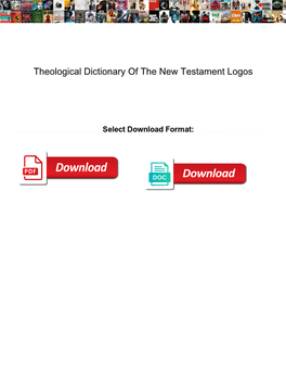 Theological Dictionary of the New Testament Logos