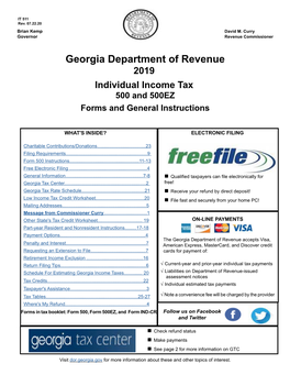 2019 IT-511 Individual Income Tax Booklet