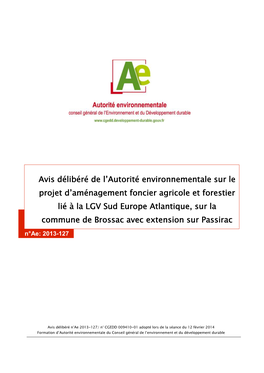 140212 AFAF Brossac Avis Délibéré