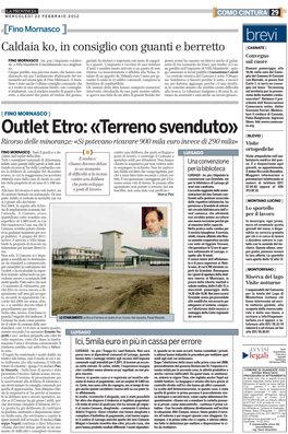 Outlet Etro: «Terreno Svenduto»