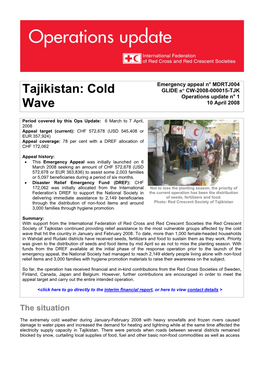 Tajikistan: Cold Wave