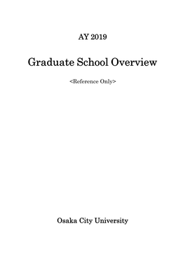 Graduate School Overview
