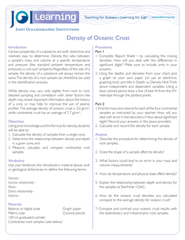 Density of Oceanic Crust