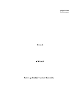 8 Report of the ICES Advisory Committee