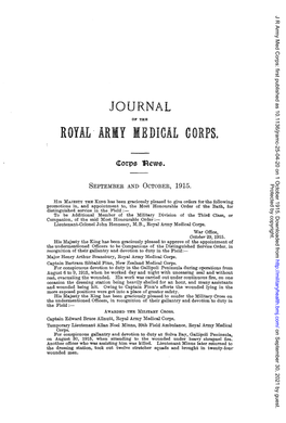 ROYAL' ARMY MEDICAL CORPS. Protected by Copyright