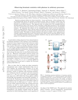 Arxiv:1106.1166V2 [Quant-Ph] 16 Apr 2013 Fermions, Bosons Or Particles with Fractional Statistics