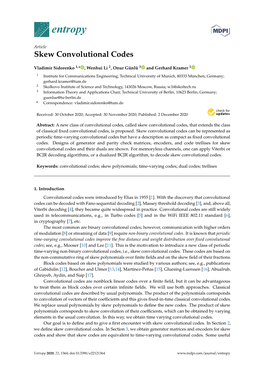 Skew Convolutional Codes