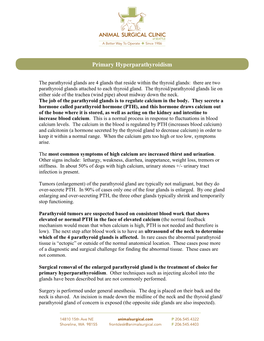 Primary Hyperparathyroidism