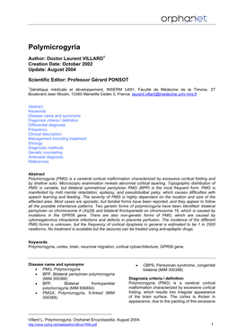 Polymicrogyria