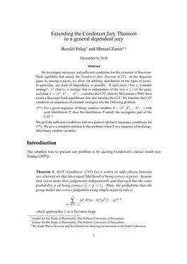 Extending the Condorcet Jury Theorem to a General Dependent Jury