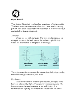 Optic Neuritis Your Doctor Thinks That You Have Had an Episode of Optic
