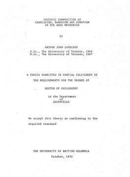 Isotopic Composition of Gadolinium, Samarium and Europium in the Abee Meteorite