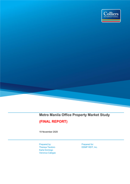Metro Manila Office Property Market Study (FINAL REPORT)