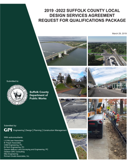 2019 -2022 Suffolk County Local Design Services Agreement Request for Qualifications Package