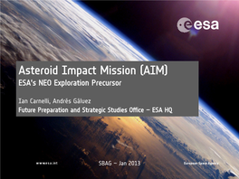 Asteroid Impact Mission) Dual Spacecraft Momentum Transfer Characterization Concept