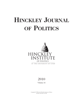 Hinckley Journal of Politics