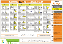 Calendrier 2020 De Collecte Des Déchets