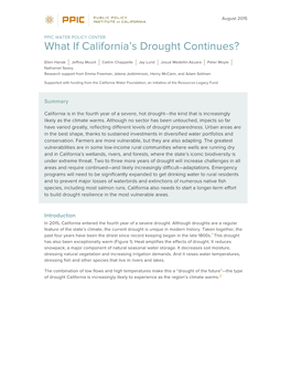 What If California's Drought Continues?