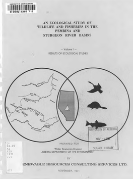 An Ecological Study of Wildlife and Fisheries in the Pembina and Sturgeon River Basins