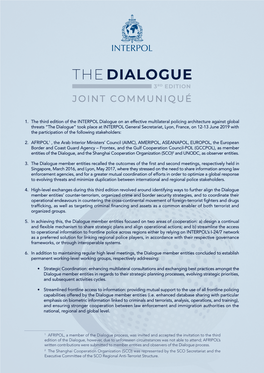 The Dialogue 3Rd Edition Joint Communiqué
