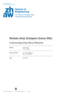 Understanding Deep Neural Networks