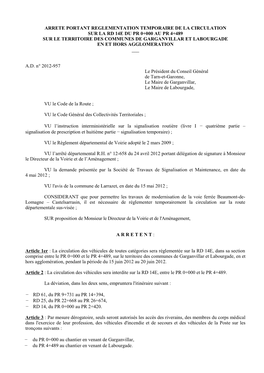 RD 14E – Communes De Garganvillar Et Labourgade