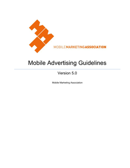 MMA Mobile Advertising Guidelines