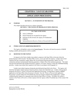 Chapter 4: Loan Guarantee Application Processing