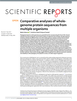 Comparative Analyses of Whole-Genome Protein Sequences