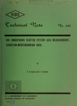 VHF Ionospheric Scatter System Loss Measurements European