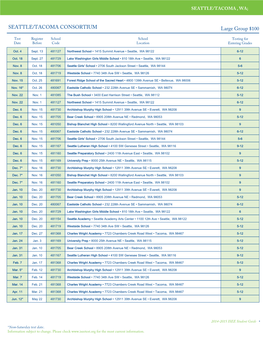 SEATTLE/TACOMA CONSORTIUM Large Group $100