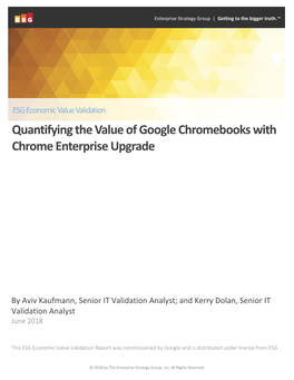 Quantifying the Value of Google Chromebooks with Chrome Enterprise Upgrade