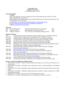 Yangquan Chen's CV