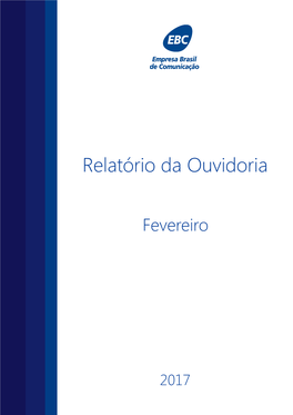 Relatório Da Ouvidoria