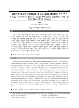 박물관의 비정형 건축형태와 중심공간과의 상관성에 관한 연구 a Study on Correlation Between Atypical Architecture Classification and Main Public Space of the Museums