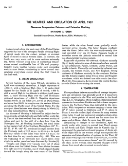 The Weather and Circulation of April 1967