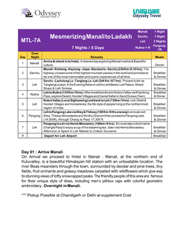 Mesmerizing Manali to Ladakh