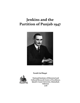 Jenkins and the Partition of Punjab 1947