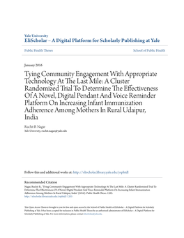 Tying Community Engagement with Appropriate Technology at the Last Mile: a Cluster Randomized Trial to Determine the Effectivene