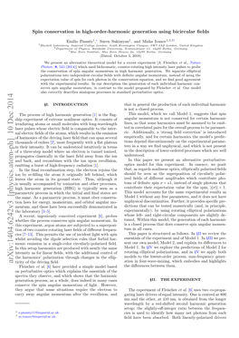 Spin Conservation in High-Order-Harmonic Generation Using Bicircular ﬁelds