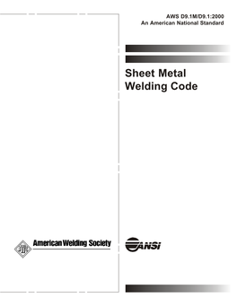 Sheet Metal Welding Code